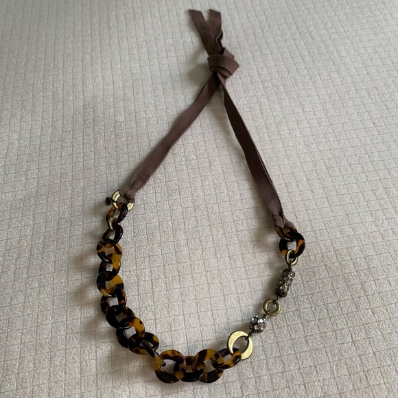 J.Crew tortoiseshell ribbon necklace - Picture 11 of 11